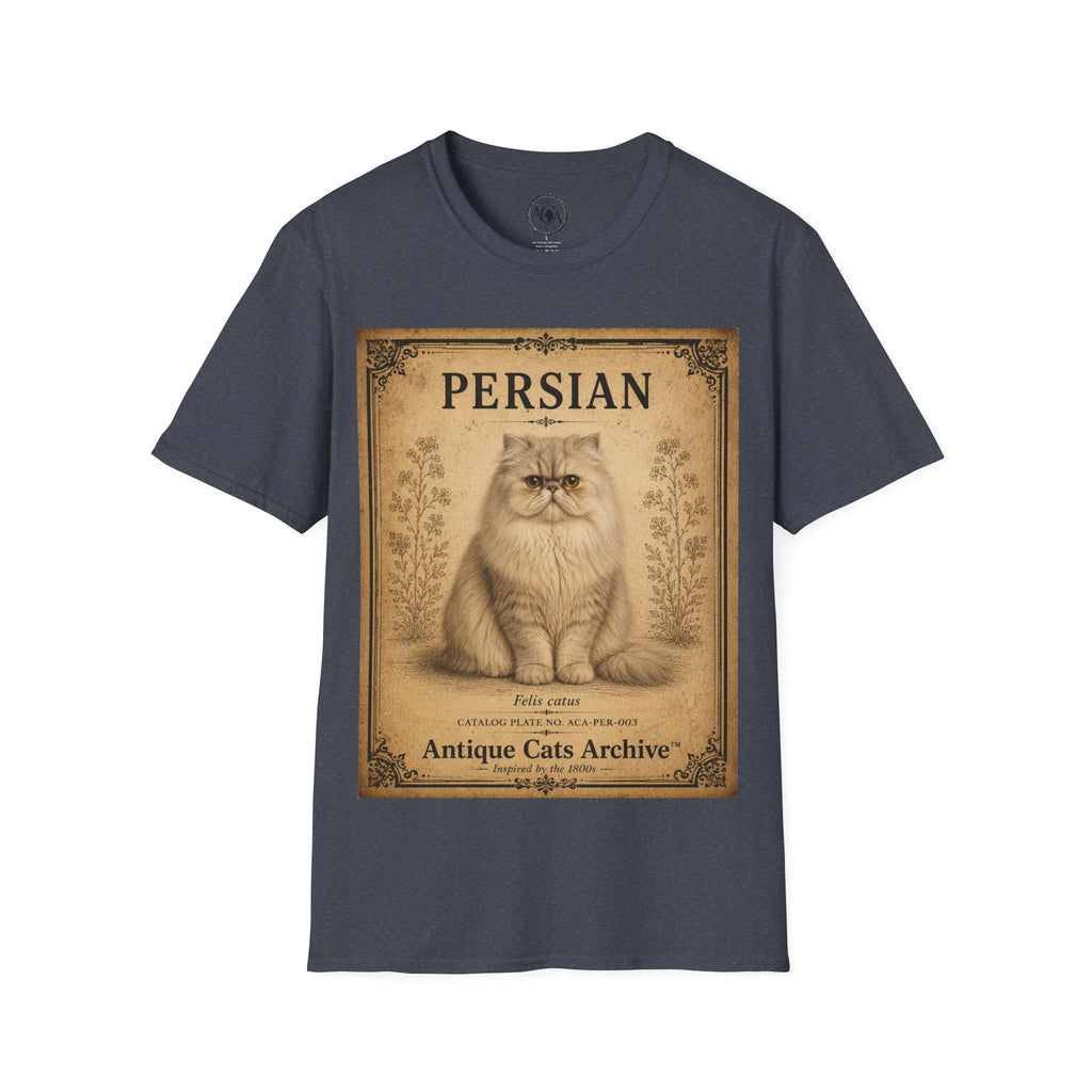 Persian Cat T-Shirt | Vintage Cat Illustration | Antique Cats Archive™  Description