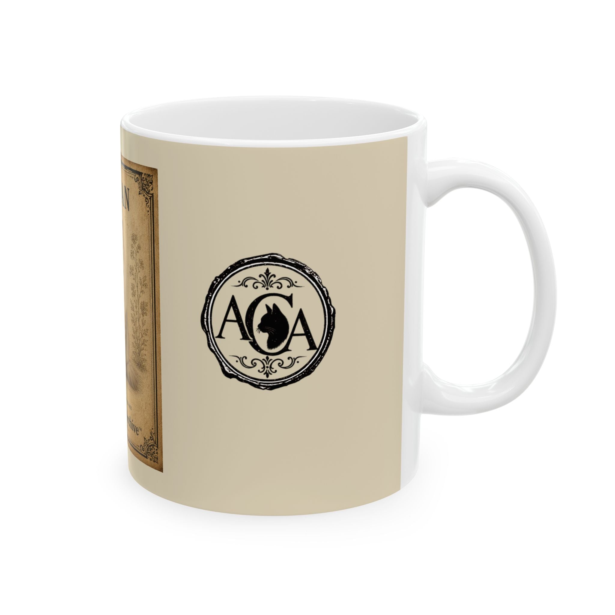 Persian Cat Antique Cats Archive Mug | Ceramic Coffee Tea Mug