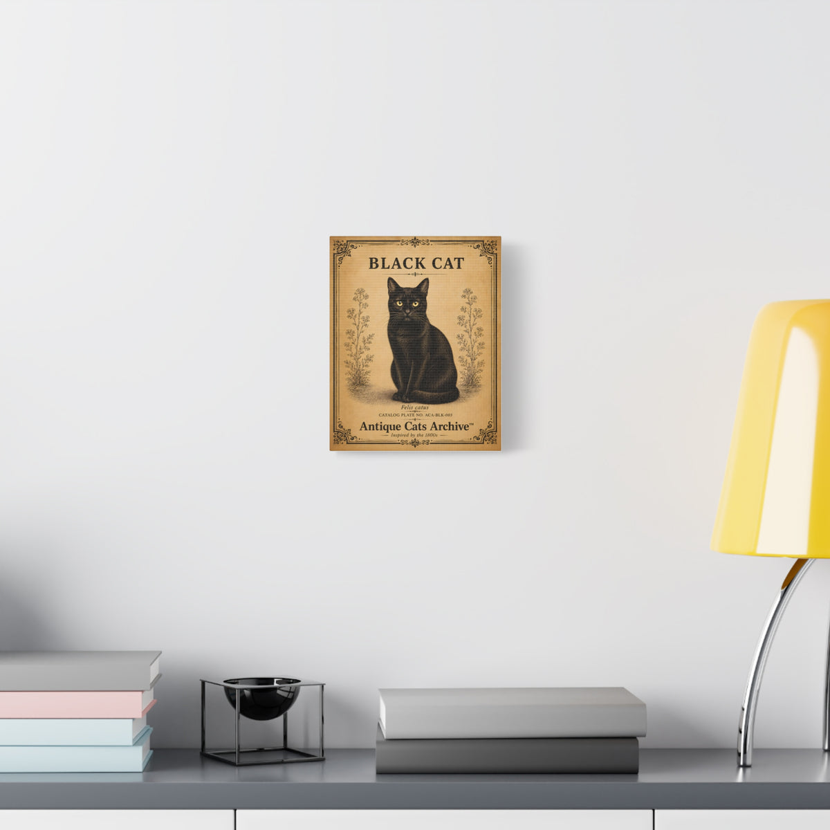 Black Cat Canvas | Vintage Antique Cats Archive Wall Art