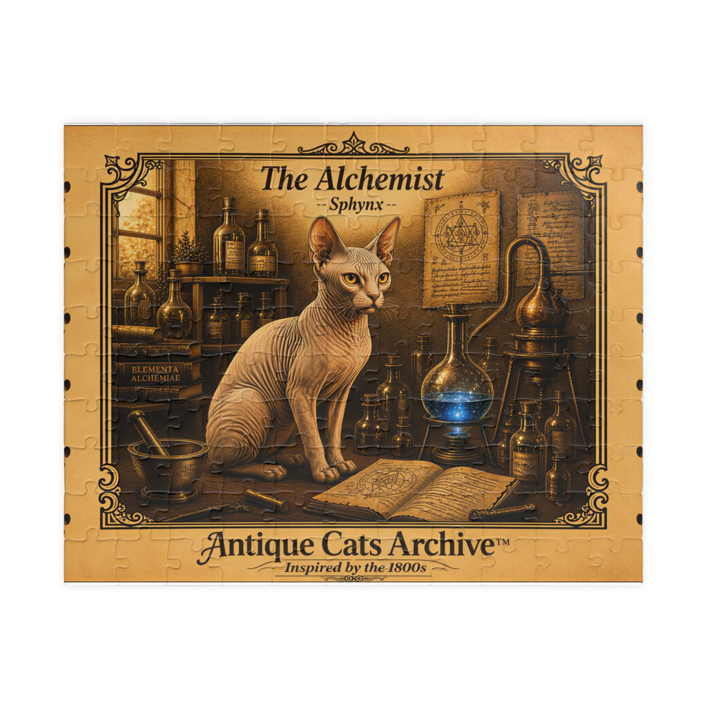 The Alchemist Sphynx Cat Puzzle | Antique Cats Archive 100 or 520 pieces