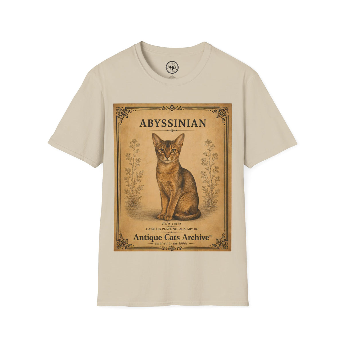 Abyssinian Cat T-Shirt | Vintage Cat Illustration | Antique Cats Archive™