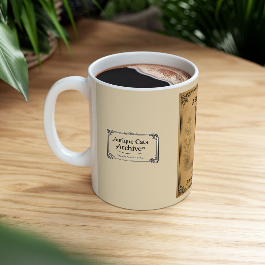 Abyssinian Cat Vintage Illustration Mug | Antique Cats Archive