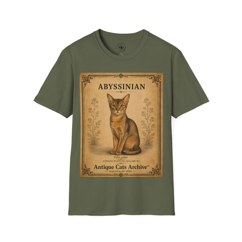 Abyssinian Cat T-Shirt | Vintage Cat Illustration | Antique Cats Archive™