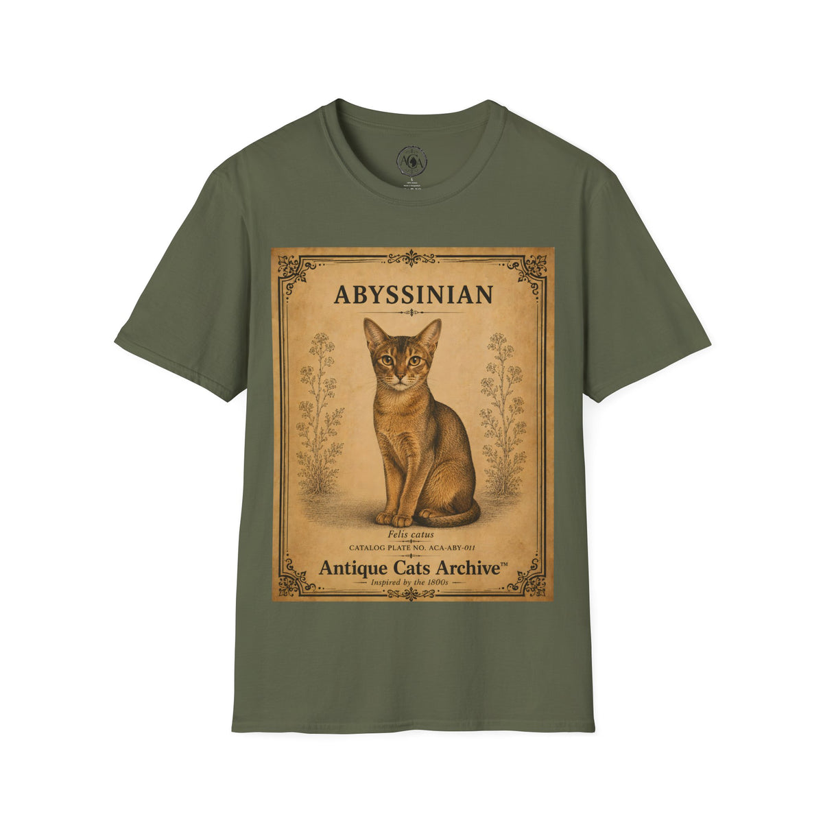 Abyssinian Cat T-Shirt | Vintage Cat Illustration | Antique Cats Archive™