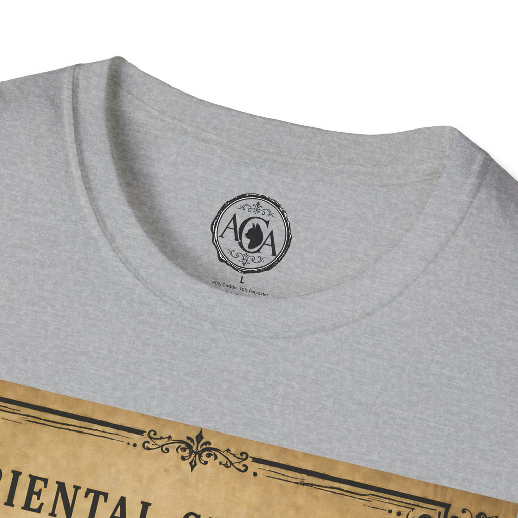Oriental Shorthair Cat T-Shirt | Vintage Cat Illustration | Antique Cats Archive™