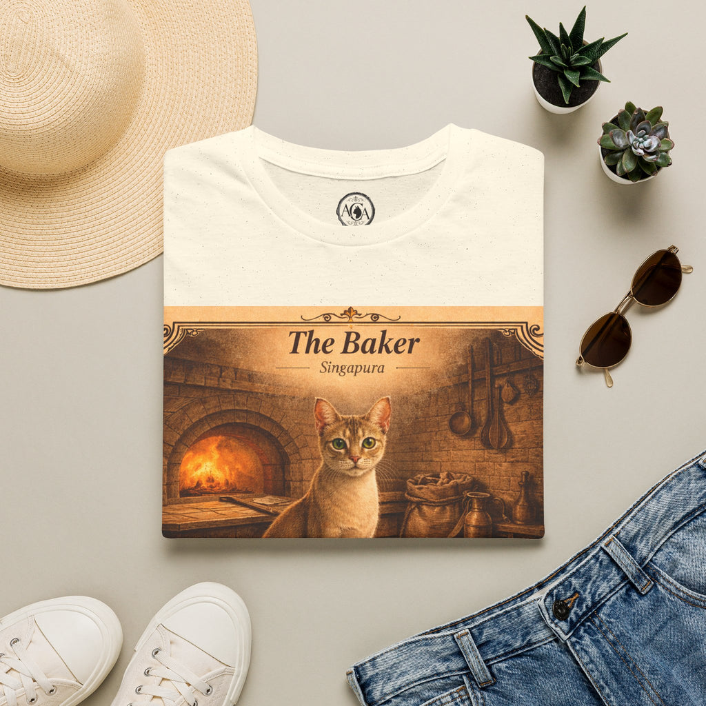 Antique Cats Archive™ Entry No. ACA-005-FND “The Baker” Tabby Cat T-Shirt – Vintage 1800s Engraving StyleThe Baker