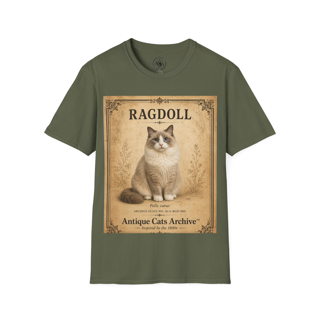 Ragdoll Cat Vintage Portrait T-Shirt