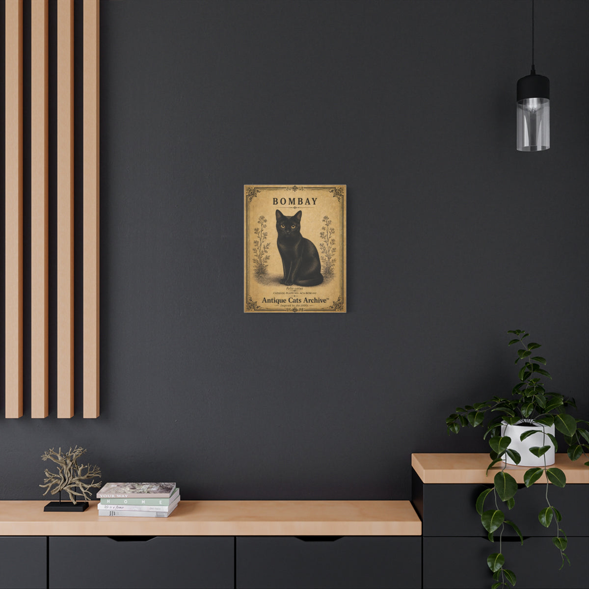 Bombay Cat Canvas | Vintage Antique Cats Archive Wall Art