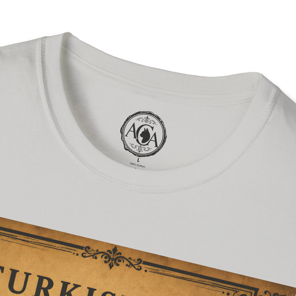 Turkish Van Cat T-Shirt | Vintage Cat Illustration | Antique Cats Archive™