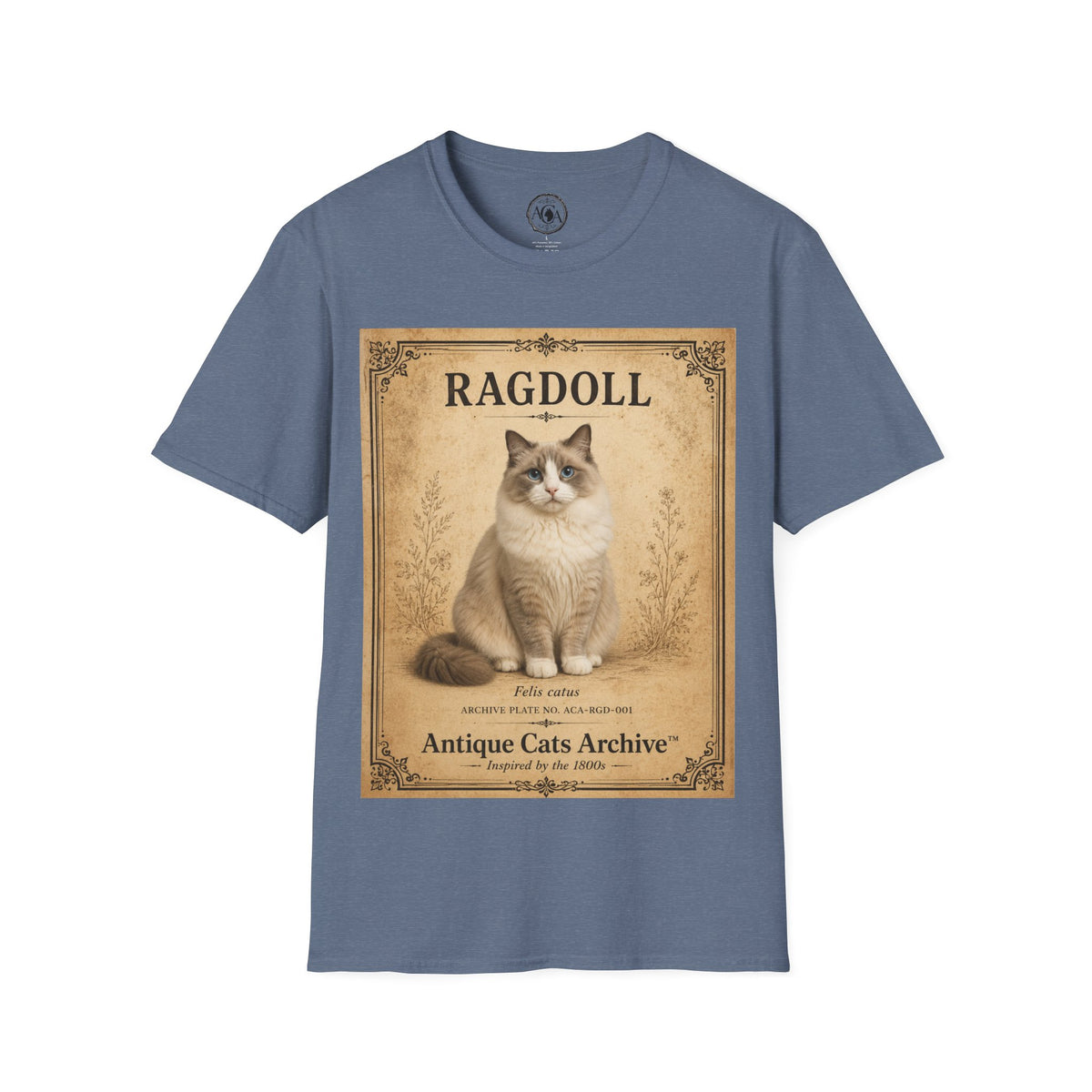 Ragdoll Cat T-Shirt | Vintage Cat Illustration | Antique Cats Archive™