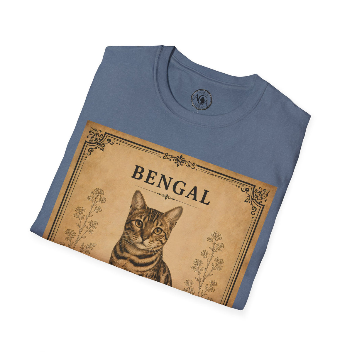 Bengal Cat T-Shirt | Vintage Cat Illustration | Antique Cats Archive™