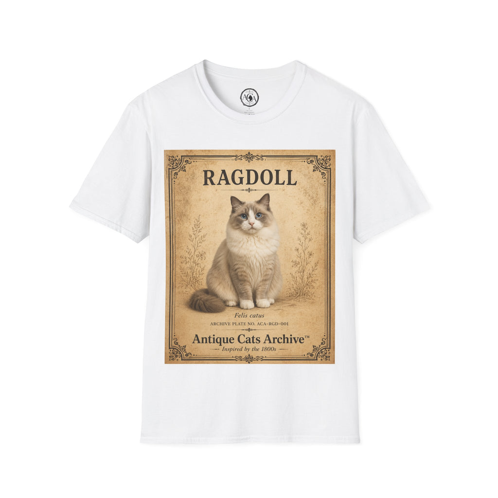 Ragdoll Cat T-Shirt | Vintage Cat Illustration | Antique Cats Archive™