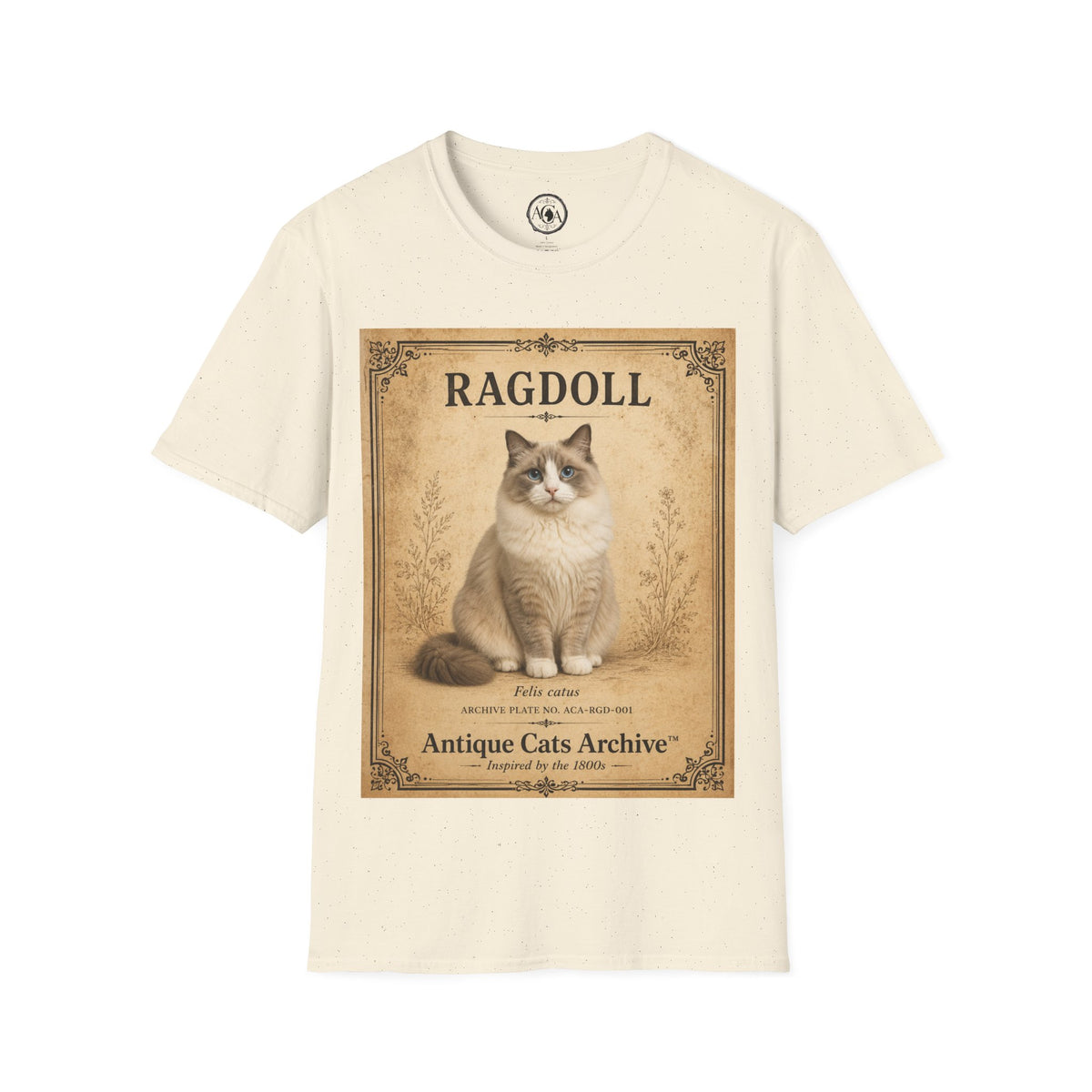 Ragdoll Cat T-Shirt | Vintage Cat Illustration | Antique Cats Archive™