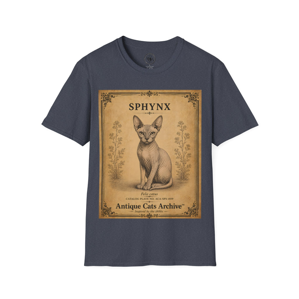 Sphynx Cat T-Shirt | Vintage Cat Illustration | Antique Cats Archive™