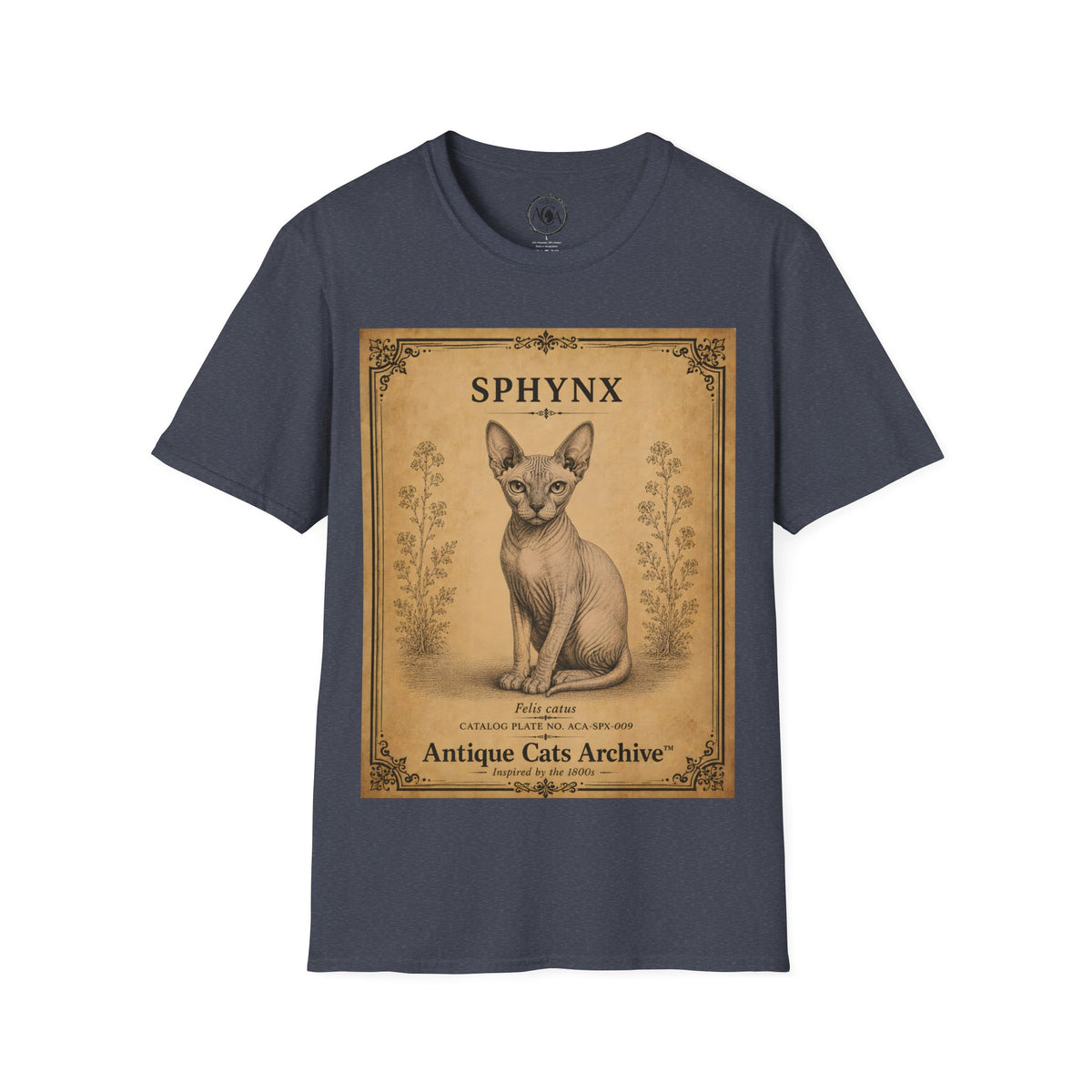Sphynx Cat T-Shirt | Vintage Cat Illustration | Antique Cats Archive™