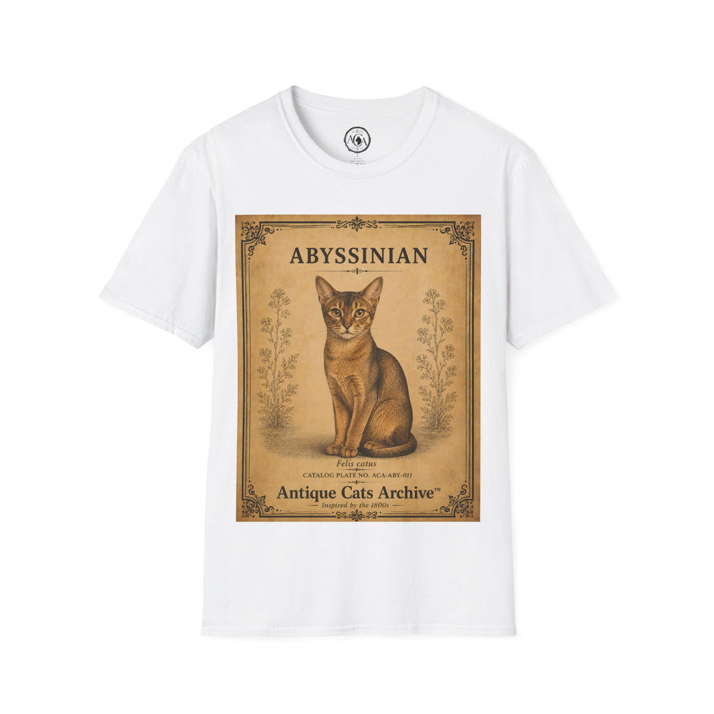 Abyssinian Cat T-Shirt | Vintage Cat Illustration | Antique Cats Archive™