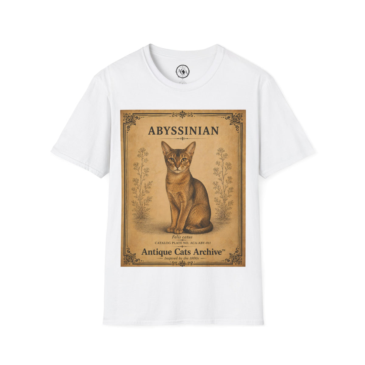 Abyssinian Cat T-Shirt | Vintage Cat Illustration | Antique Cats Archive™