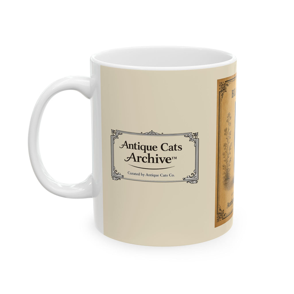 Vintage Black Cat Ceramic Mug — Antique Cats Archive (11oz)