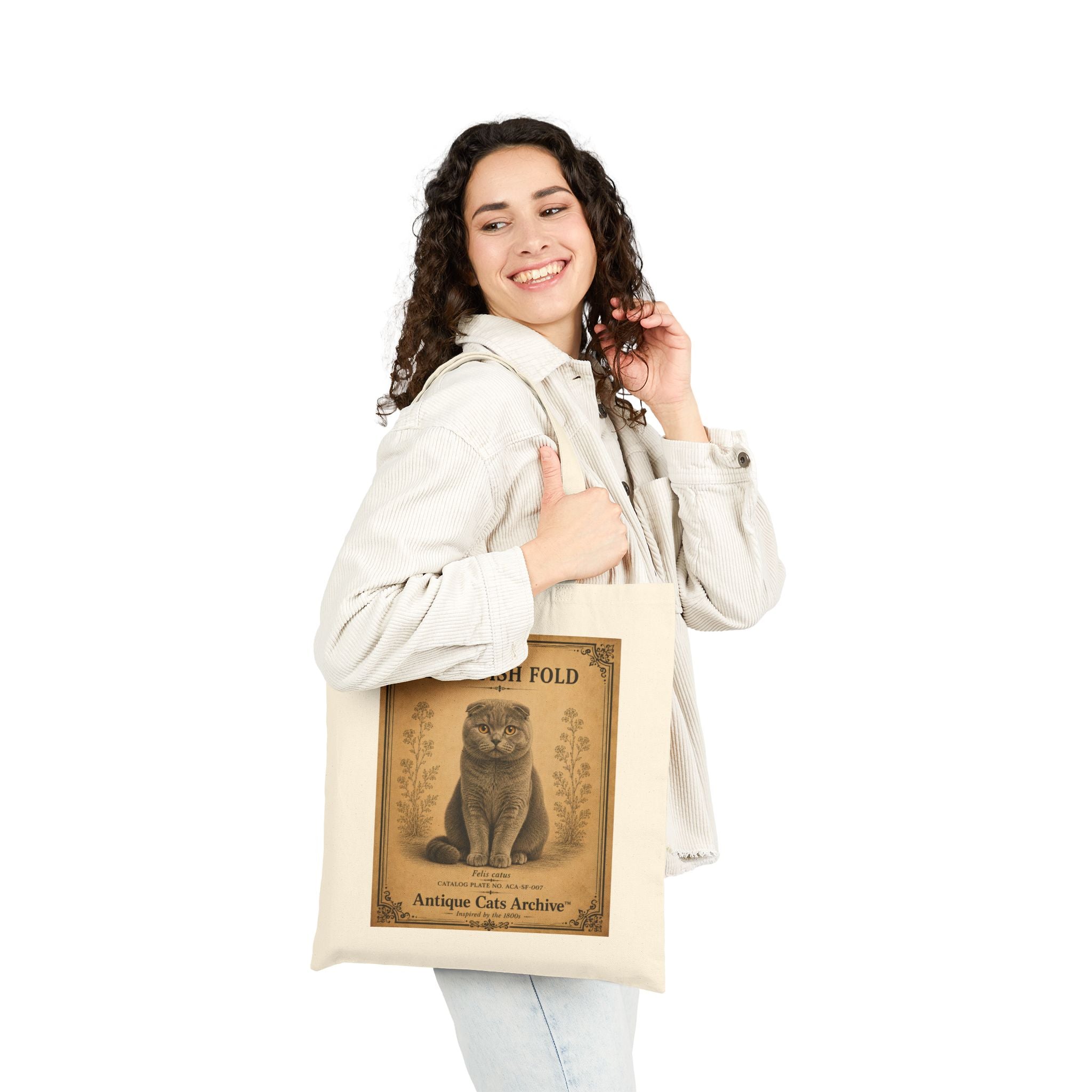 Scottish Fold Vintage Cat Poster Tote Bag | Antique Cats Archive