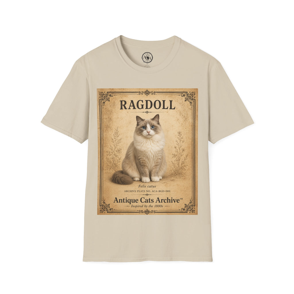 Ragdoll Cat T-Shirt | Vintage Cat Illustration | Antique Cats Archive™