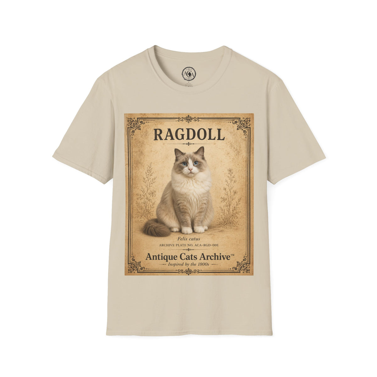 Ragdoll Cat T-Shirt | Vintage Cat Illustration | Antique Cats Archive™