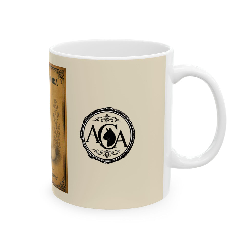 Vintage Turkish Angora Cat Ceramic Mug — Antique Cats Archive Tea & Coffee Mug (11oz)