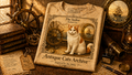 Antique Cats Archive™ Entry No. ACA-021-SAI “The Sailor” Turkish Van Cat T-Shirt – Vintage 1800s Engraving Style