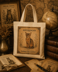 Abyssinian Cat Illustration Tote Bag | Vintage Antique Cats Artwork