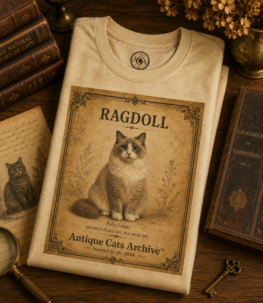 Ragdoll Cat Vintage Portrait T-Shirt