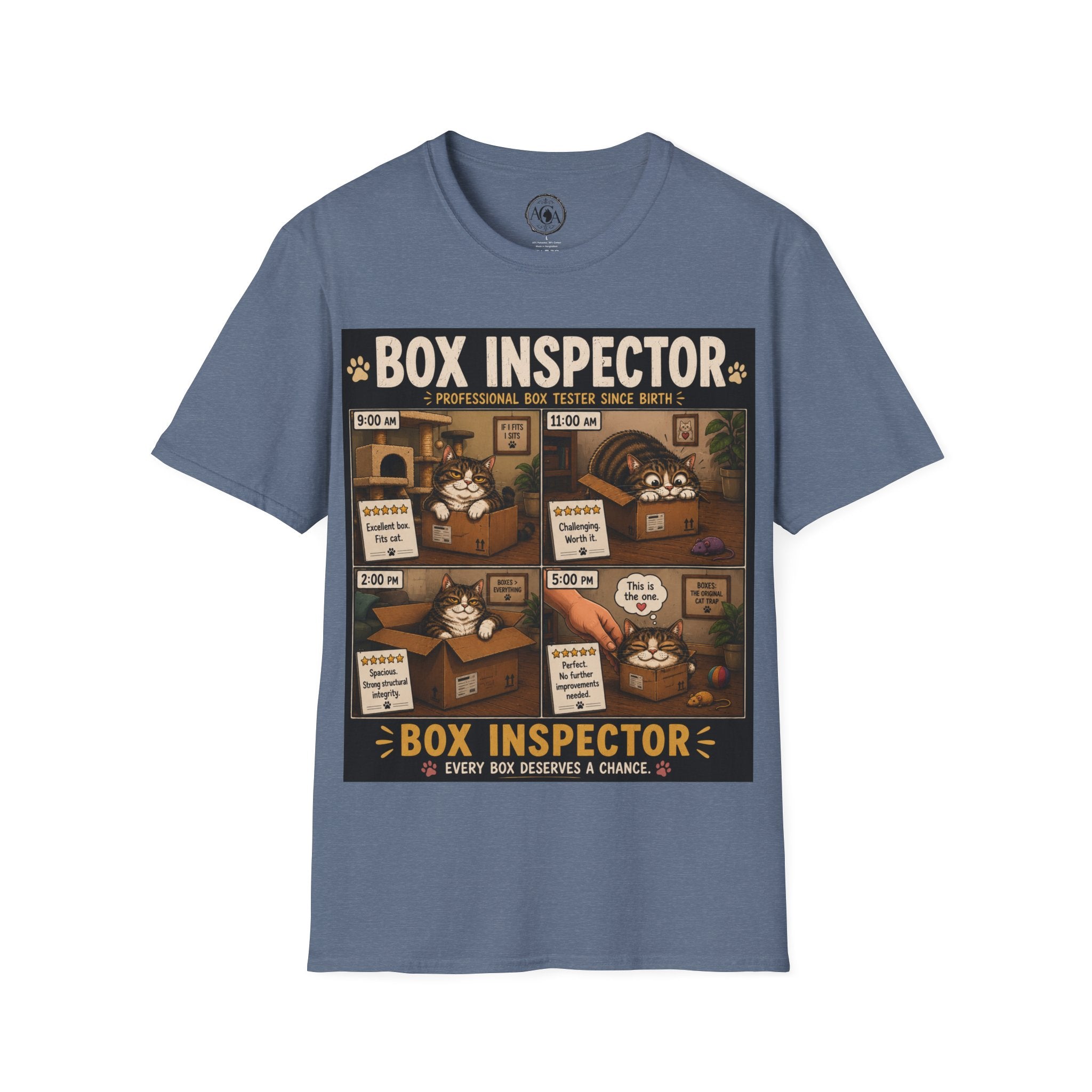 Funny Cat Shirt, Box Inspector, Professional Box Tester Since Birth, Cat Lover Gift, Cat Humor Tee, Cat Owner Gift