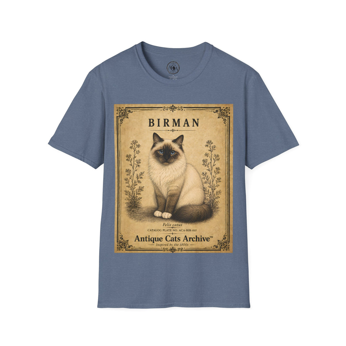 Birman Cat T-Shirt | Vintage Cat Illustration | Antique Cats Archive™