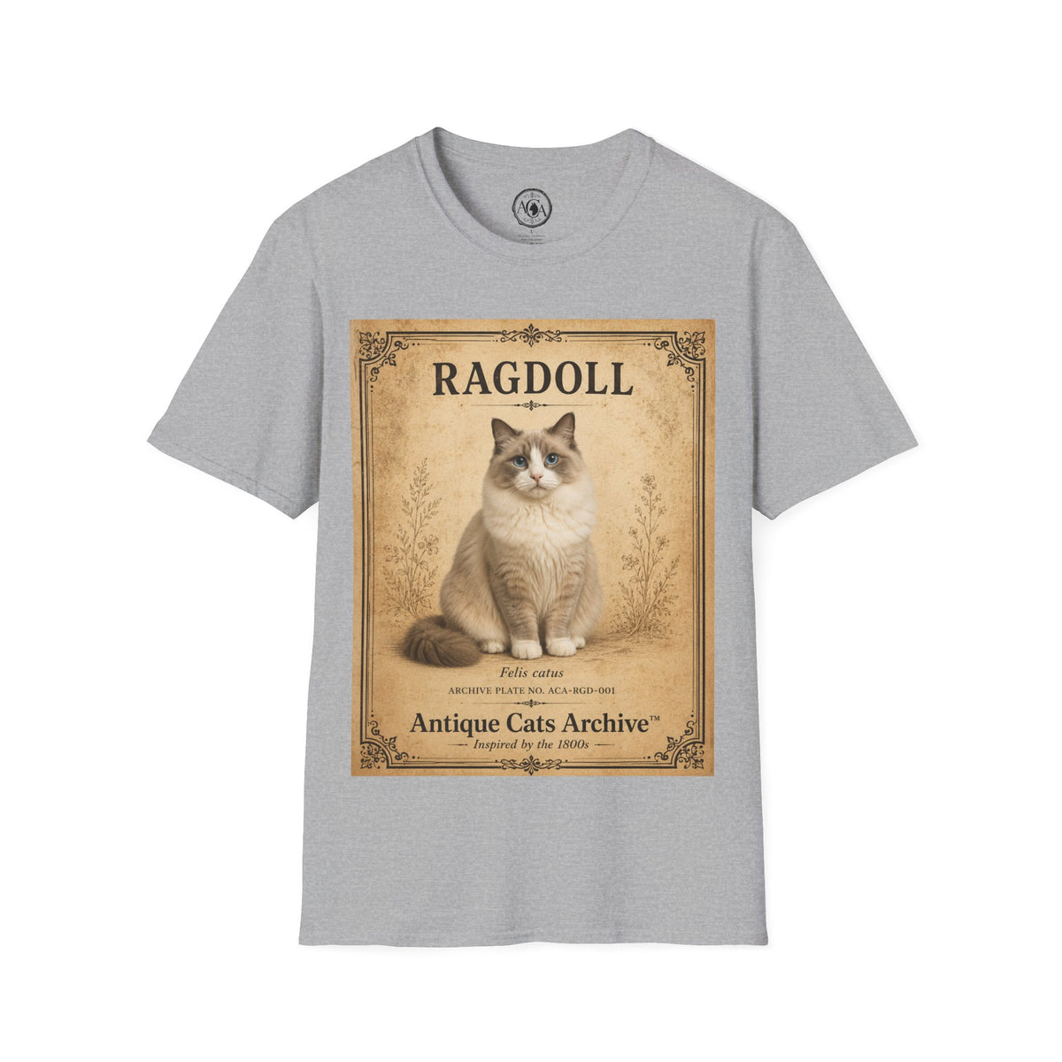Ragdoll Cat T-Shirt | Vintage Cat Illustration | Antique Cats Archive™
