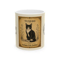 Vintage Tuxedo Cat Ceramic Mug – Antique Cats Archive Tea & Coffee Mug (11oz)