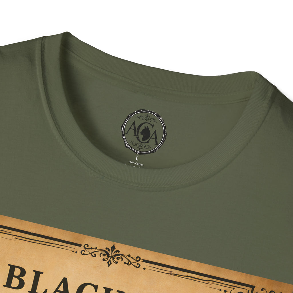 Black Cat T-Shirt | Vintage Cat Illustration | Antique Cats Archive™