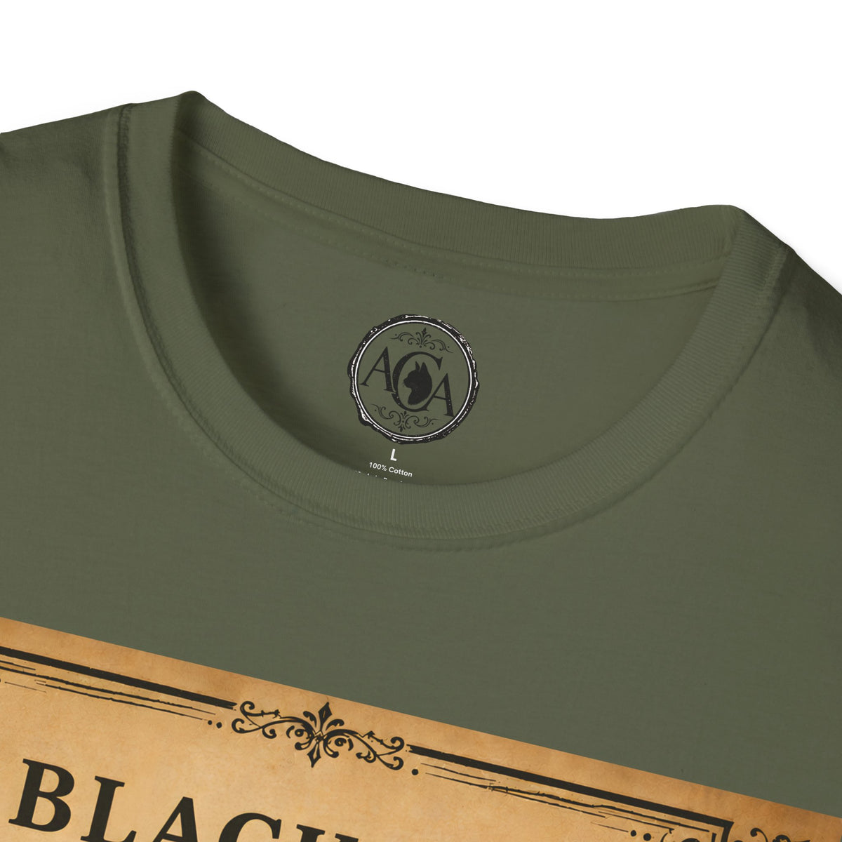 Black Cat T-Shirt | Vintage Cat Illustration | Antique Cats Archive™
