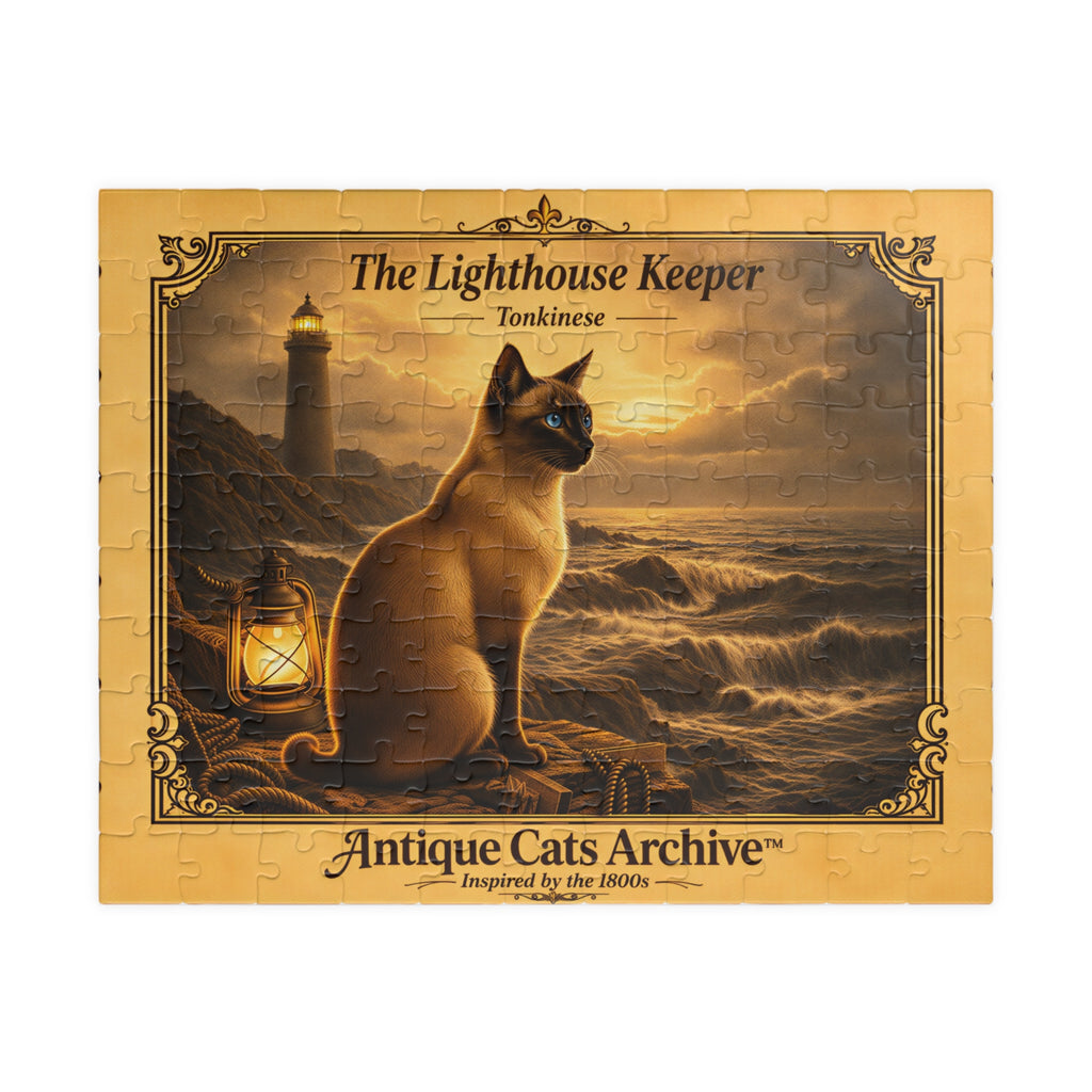 The Lighthouse Keeper Tonkinese Cat Puzzle | Jigsaw 110 or 520 Pieces