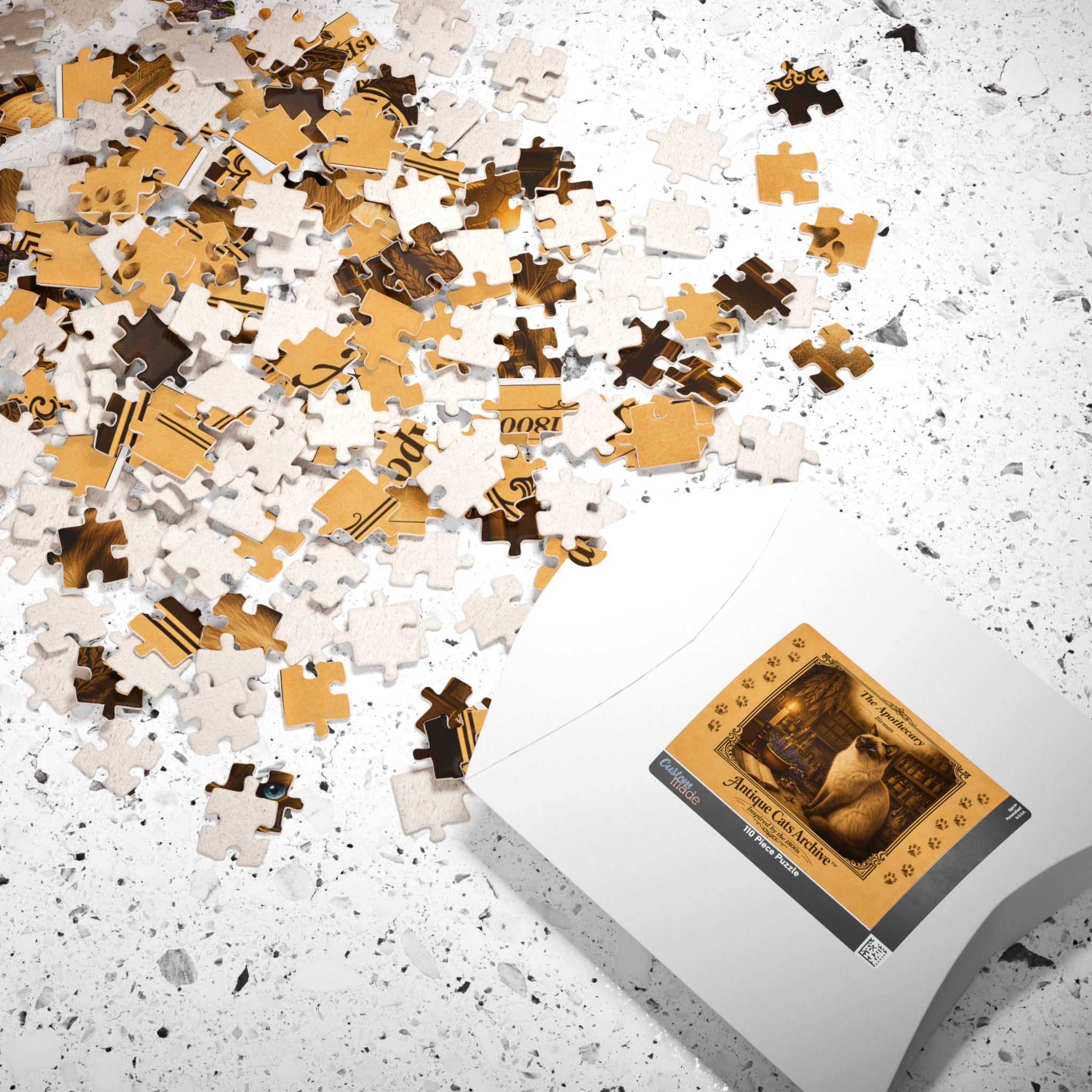 The Apothecary Birman Cat Puzzle | Antique Cats Archive 252-520-1014 pc