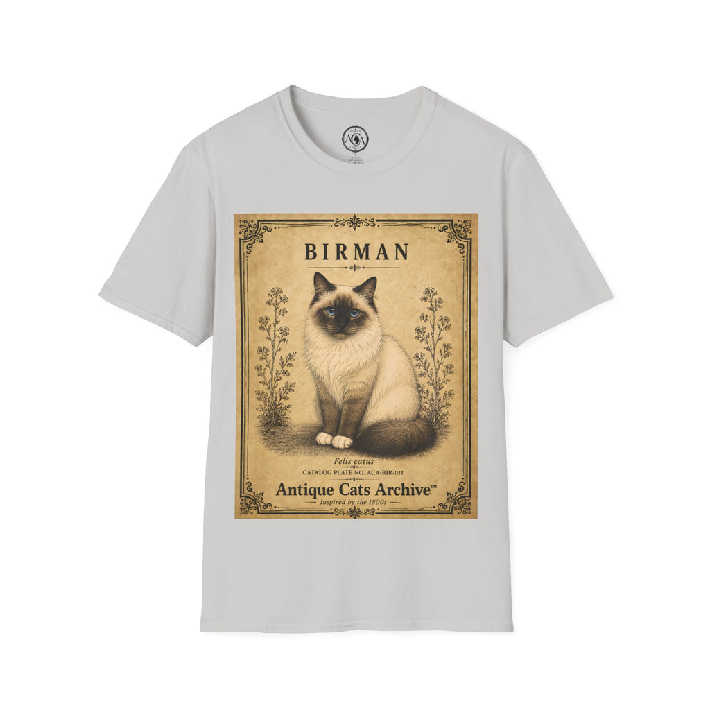 Birman Cat T-Shirt | Vintage Cat Illustration | Antique Cats Archive™