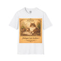 Antique Cats Archive™ Entry No. ACA-008-BOT “The Botanist” Norwegian Forest Cat T-Shirt – Vintage 1800s Engraving Style
