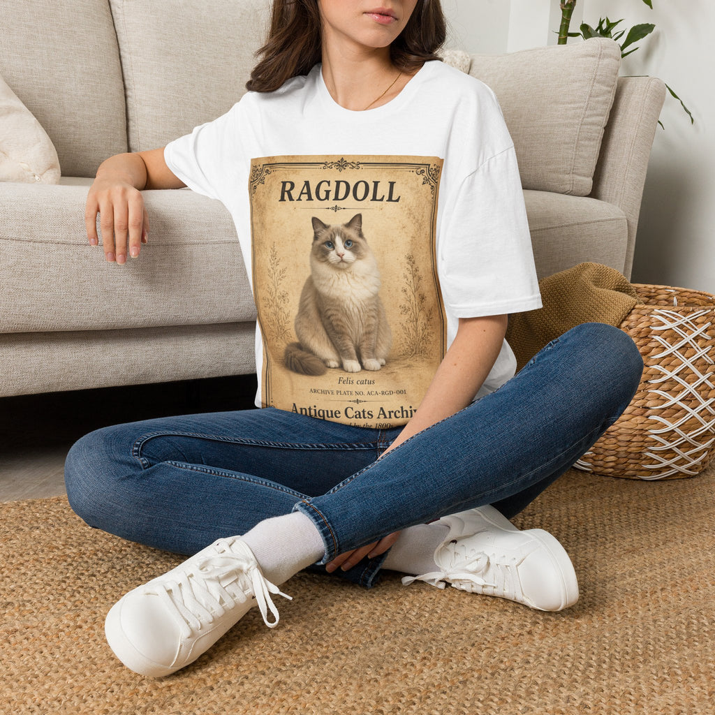 Ragdoll Cat Vintage Portrait T-Shirt