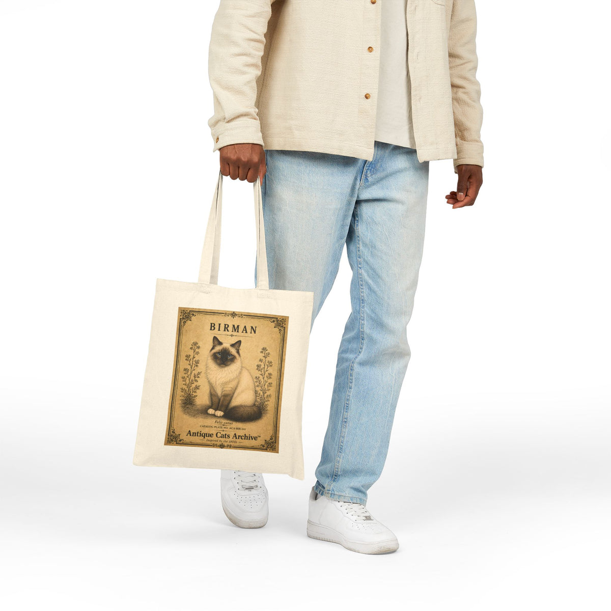 Birman Cat Vintage Cat Poster Canvas Tote Bag – Antique Cats Archive