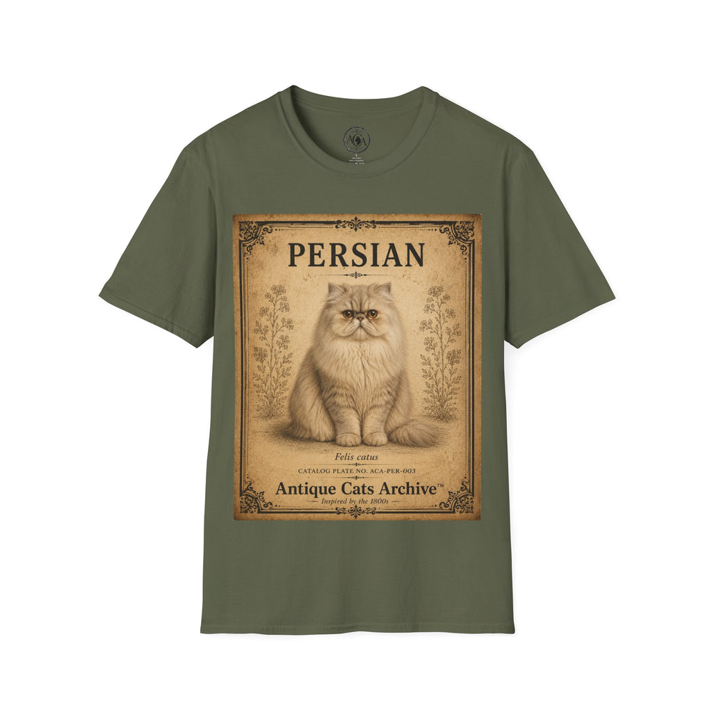 Persian Cat T-Shirt | Vintage Cat Illustration | Antique Cats Archive™  Description