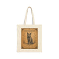 Russian Blue Cat Tote | Vintage Antique Cats Poster Canvas