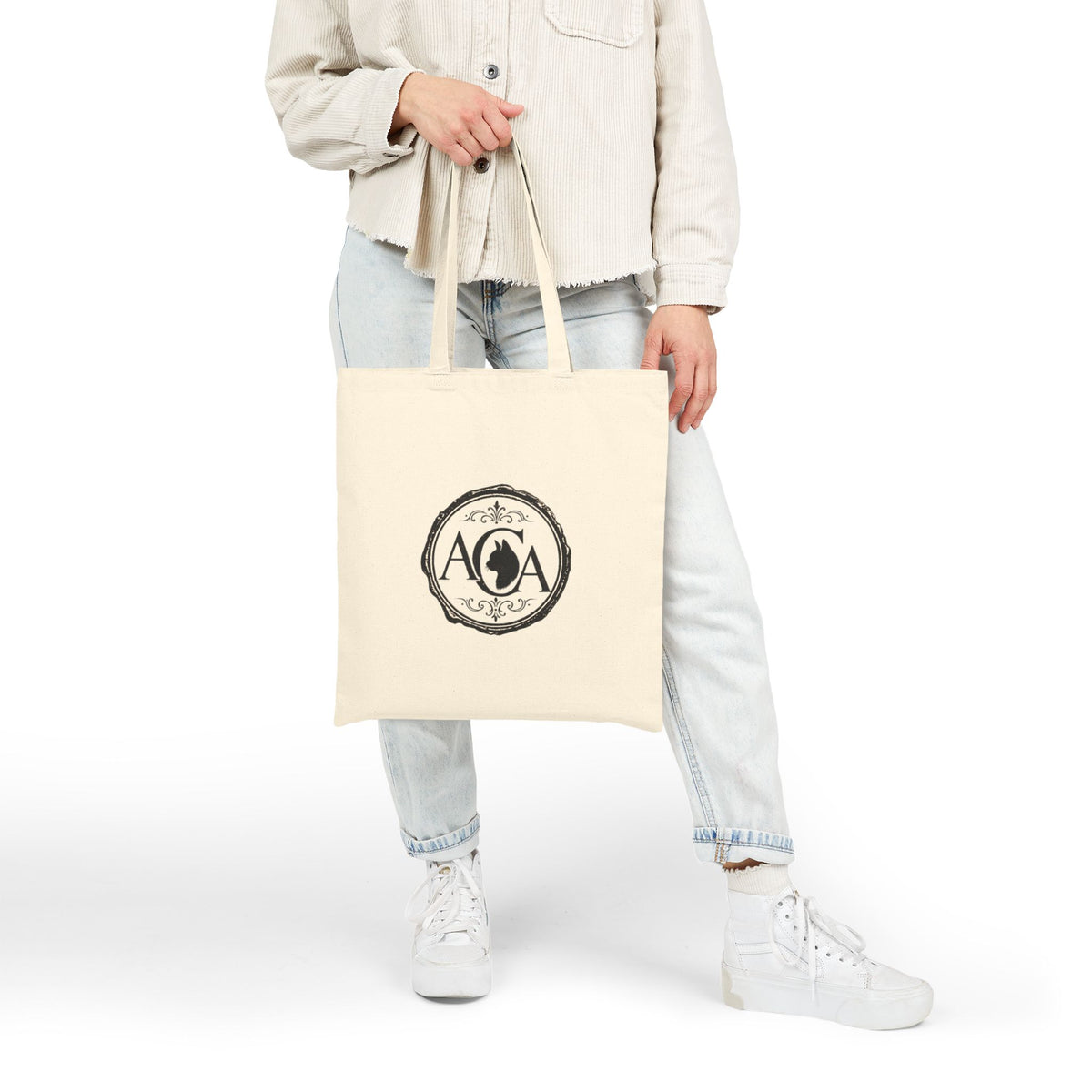 Sphynx Cat Vintage Poster Tote Bag | Antique Cats Archive Cotton Canvas