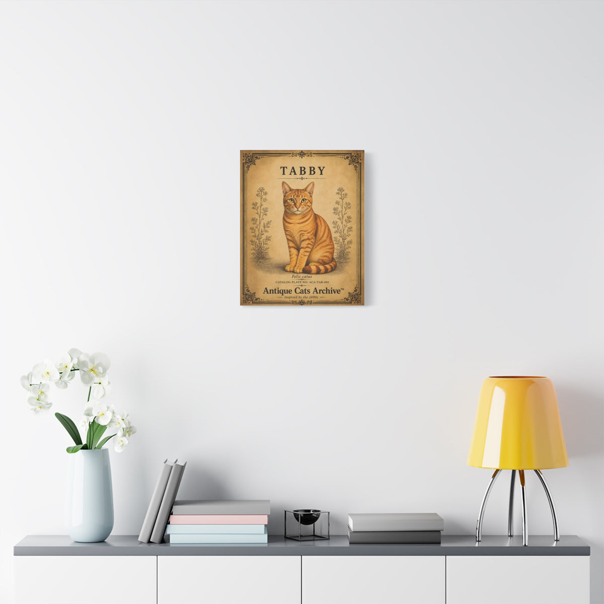 Tabby Cat Canvas | Vintage Antique Cats Archive Wall Art