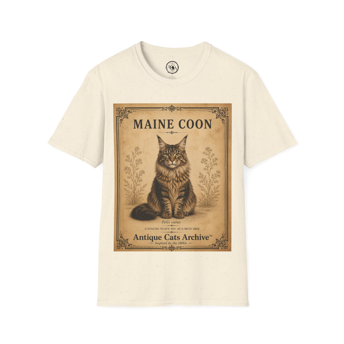 Maine Coon Cat T-Shirt | Vintage Cat Illustration | Antique Cats Archive™