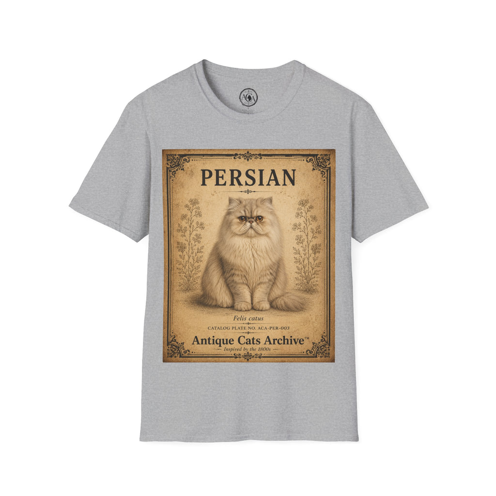 Persian Cat T-Shirt | Vintage Cat Illustration | Antique Cats Archive™  Description
