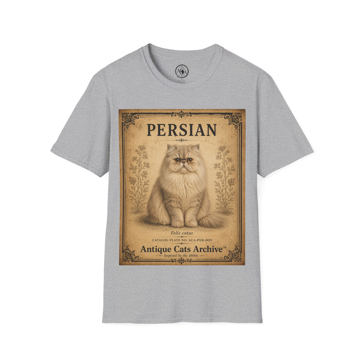 Persian Cat T-Shirt | Vintage Cat Illustration | Antique Cats Archive™  Description