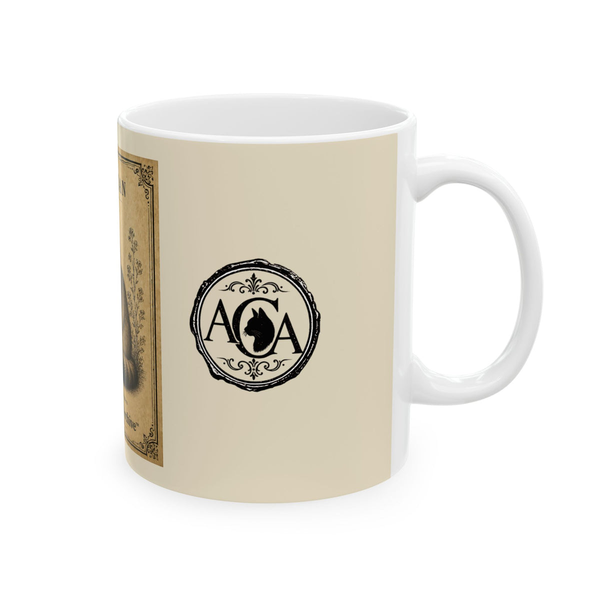 Vintage Siberian Cat Ceramic Mug - Antique Cats Archive Tea & Coffee Cup (11oz)