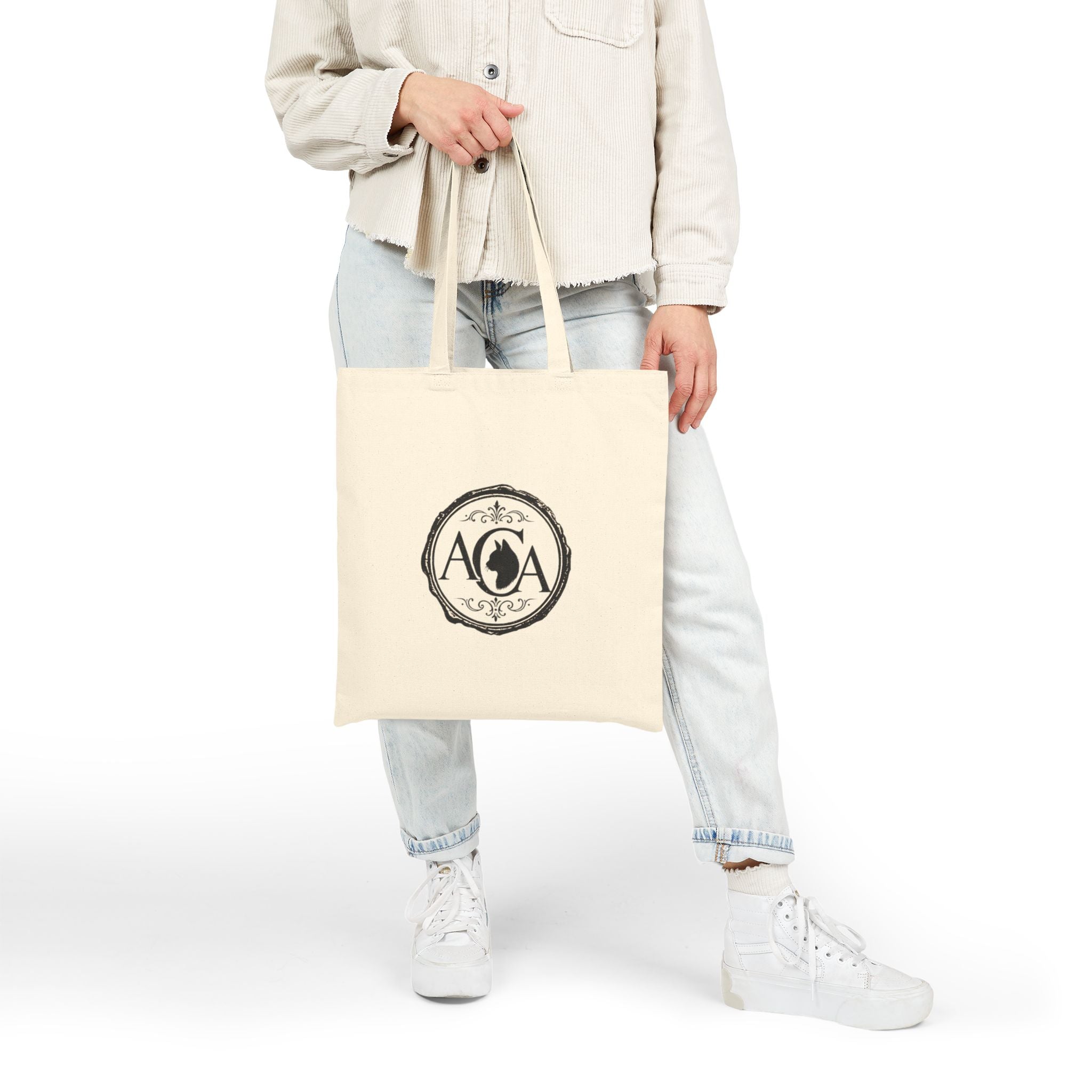 Sphynx Cat Vintage Poster Tote Bag | Antique Cats Archive Cotton Canvas